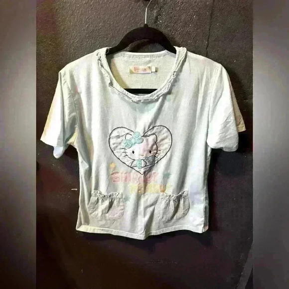 Kids Hello Kitty Shirley Temple Light Blue Short Sleeve Tshirt - Picture 1 of 4